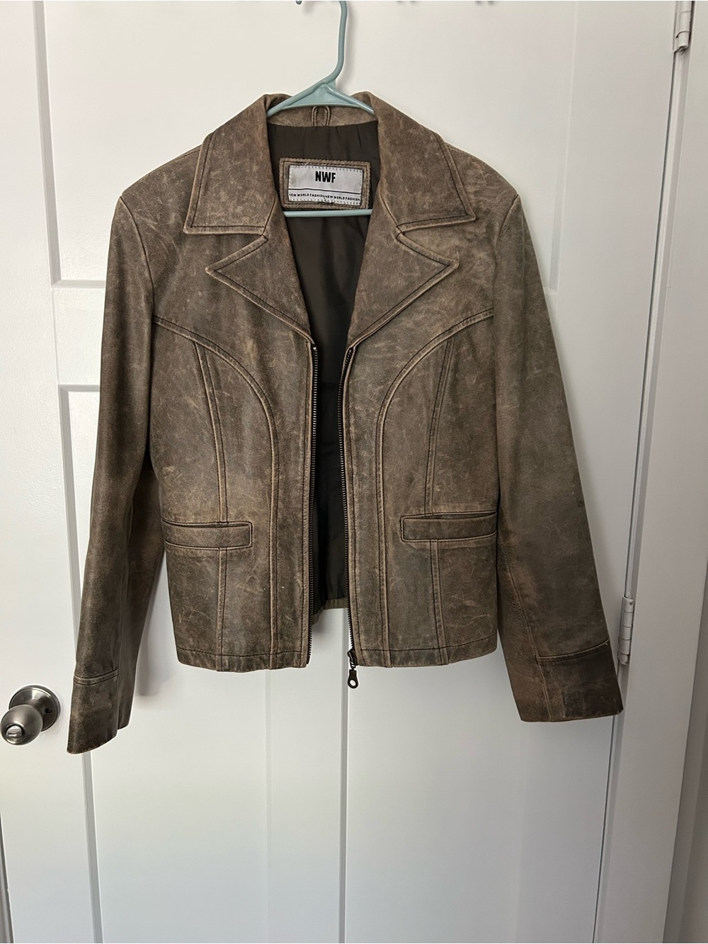 Women's Brown Suede Leather Jacket